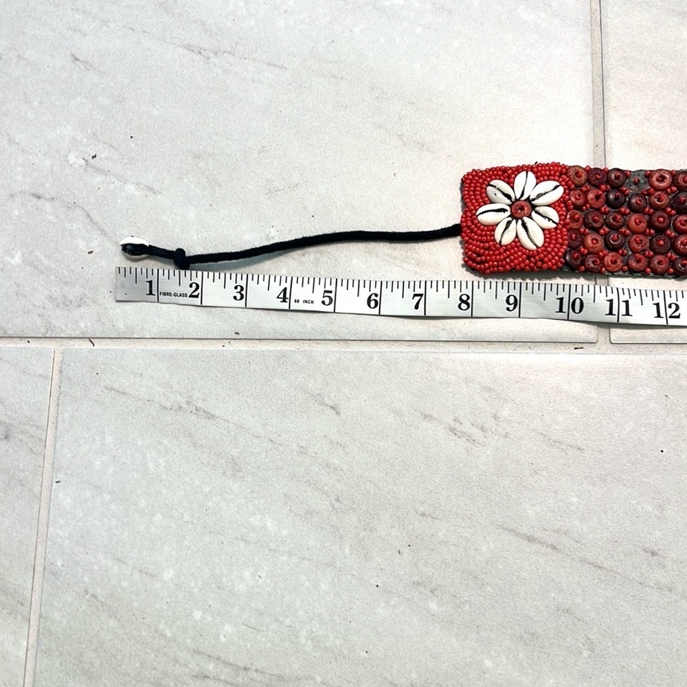 VTG Handmade African Kuba Cowrie Shell & Beaded Belt
Artisan Tribal Boho Waist - Picture 11 of 11